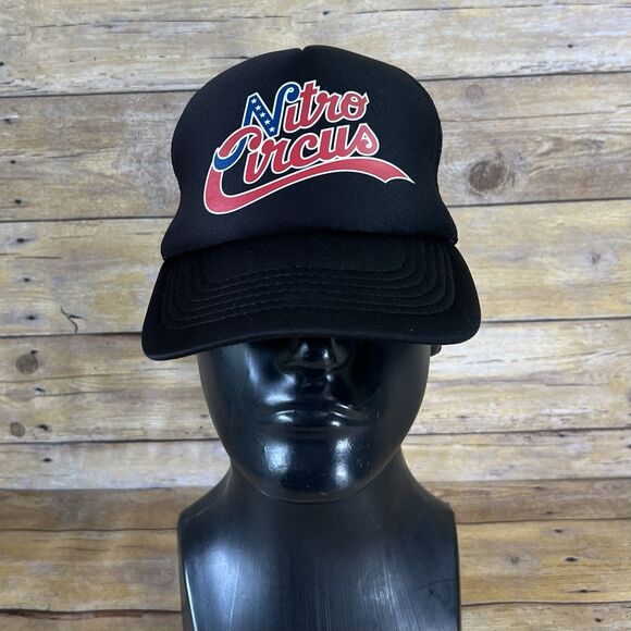Sols Europe Black Graphic Trucker Hat Snapback One Size Black Nitro Circus - Picture 8 of 16
